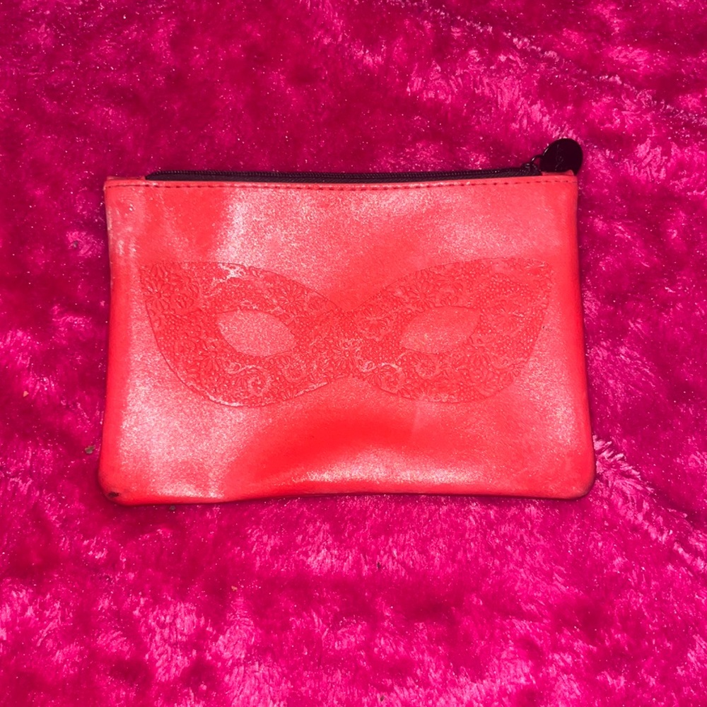 Red makeup bag